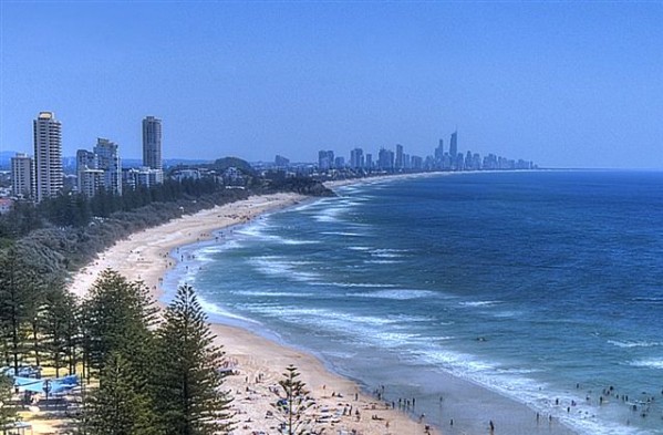 gold coast beach. Gold Coast Burleigh Beach